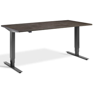Concrete Sit Stand Desk - Masta Desk - Dark Concrete Top - Dark Grey Frame - Studio Image