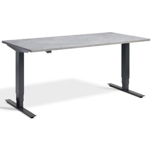 Concrete Standing Desk - Masta Desk - Light Concrete Top - Anthracite Frame - Studio Image