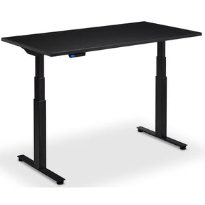 Custom Size Standing Desk - Rize-Fit - Black Frame - Black Top - Studio Image