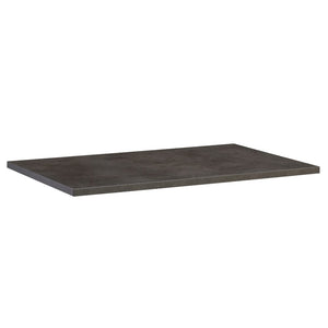 dark concrete desk worktop complete view