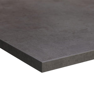 dark concrete desk worktop viewed from corner