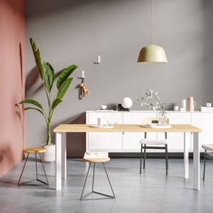 Desk Legs Rectangular - 71cm White Dining Table Setup