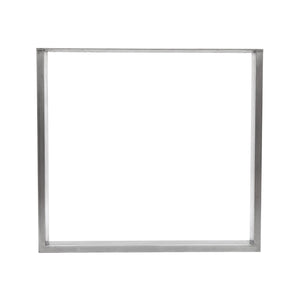 Desk Legs Square - Raw Steel - 71cm x 78cm - Front View - Studio Image