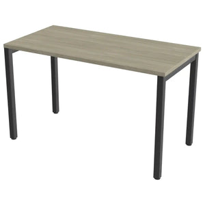 Desk 100cm wide with 60cm depth, Arctic Oak top and black frame