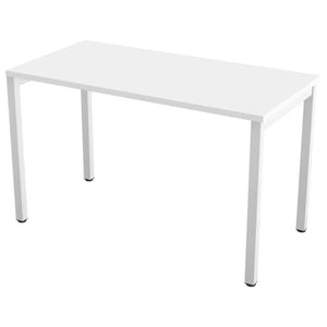 Desk 100cm wide with 60cm depth, white top and white frame