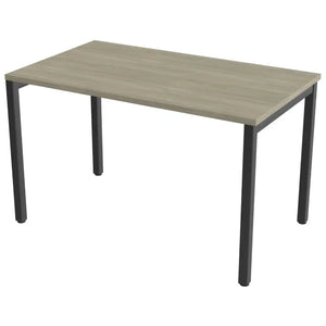 Desk 100cm wide with 70cm depth, Arctic Oak top and black frame