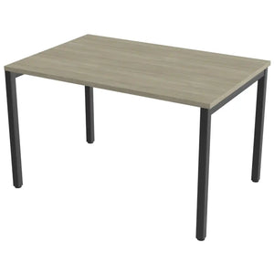Desk 120cm wide with 80cm depth, Arctic Oak top and black frame