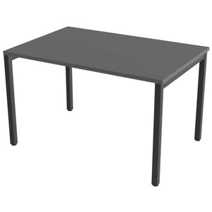 Desk 120cm wide with 80cm depth, graphite top and black frame