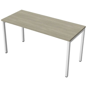 Desk 140cm wide with 60cm depth, Arctic Oak top and white frame