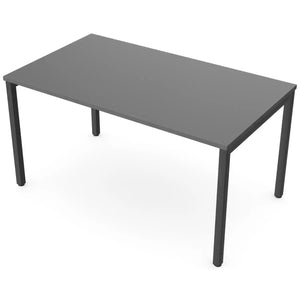 Desk 140cm wide with 80cm depth, graphite top and black frame