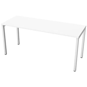 Desk 160cm wide with 60cm depth, white top and white frame
