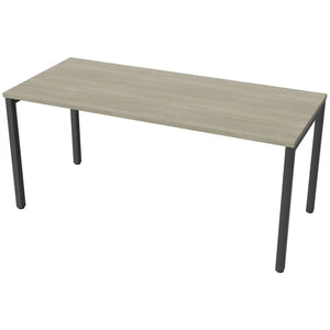 Desk 160cm wide with 70cm depth, Arctic Oak top and black frame