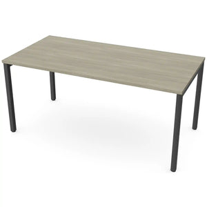 Desk 160cm wide with 80cm depth, Arctic Oak top and black frame