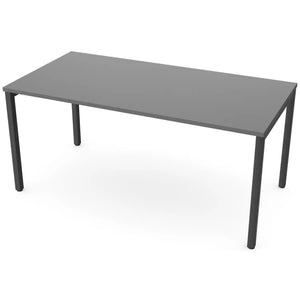 Desk 160cm wide with 80cm depth, graphite top and black frame