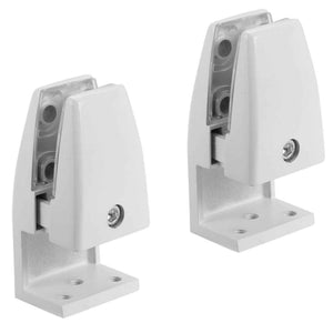 Desk Top Privacy Screen Brackets - Edge Mount White - Set of 2