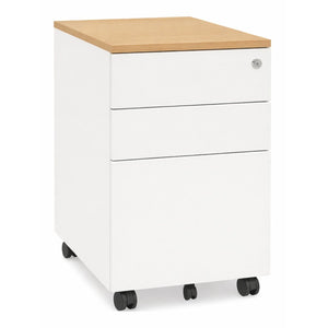 Desk pedestal wooden topper in beech top finish, W390 x D520 x H25mm