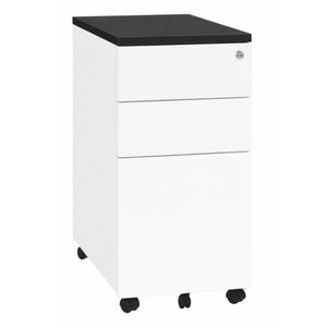 Desk pedestal wooden topper in black top finish, W300 x D520 x H25mm