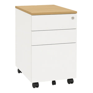 Desk pedestal wooden topper in oak top finish, W390 x D520 x H25mm