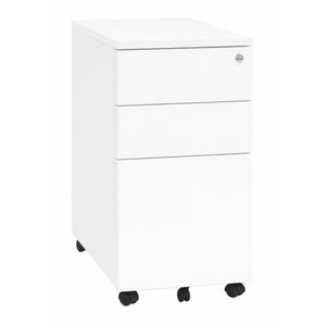 Desk pedestal wooden topper in white top finish, W300 x D520 x H25mm