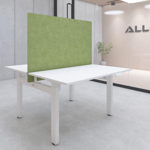 Dual Sit Stand Desk Privacy Screen - Yo Yo Duo Privacy Screen - Green Colour