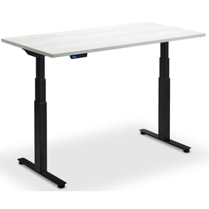 Extra Long Standing Desk - Rize-XL - Black Frame - Cascina Pine Top - Studio Image
