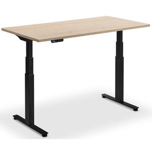 Extra Long Standing Desk - Rize-XL - Black Frame - Maple Top - Studio Image