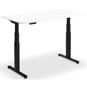 Extra Long Standing Desk - Rize-XL - Black Frame - White Top - Studio Image