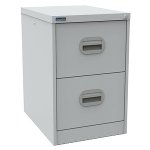 Filing Cabinet Metal - Revilo - 2 Drawer - White - Studio Image