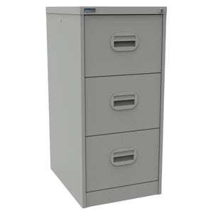 Filing Cabinet Metal - Revilo - 3 Drawer - Light Grey - Studio Image