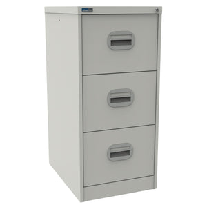 Filing Cabinet Metal - Revilo - 3 Drawer - White - Studio Image