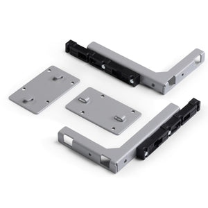 Height Adjustable Desk Modesty Panel - Panel Brackets - Silver Colour