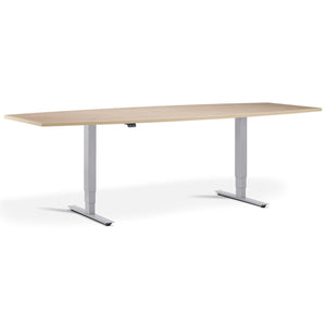 Height Adjustable Office Meeting Table
- Altura Core Barrel End - Silver Frame - Maple Top - Studio Image