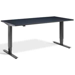 Height Adjustable Computer Desk - Masta Desk - Dark Grey Frame - Anthracite Top - Studio Image