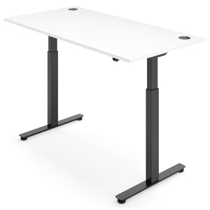 Height Adjustable Smart Desk - NeoActiv2 - Black Frame - White Top - Studio Image