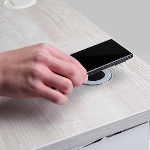 In Desk QI Charger - Premium Wireless Charger in Use