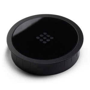 In Desk Top Wireless Charger - 80mm Matt Black Wireless Charger