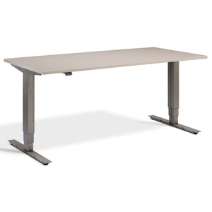 Industrial Standing Desk - Raw Steel Smyth - Cashmere Top - Studio Image