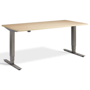 Industrial Style Standing Desk - Raw Steel Smyth - Maple Top - Studio Image