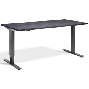 Lavoro Advance Desk - Dark Grey Frame - Anthracite Sherman Oak Top - Studio Image