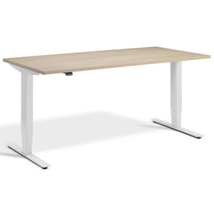 Lavoro Advance Desk - Light Grey Frame - Natural Oak Top - Studio Image