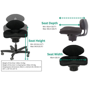 Lite CoreChair - Chair Dimensions Diagram