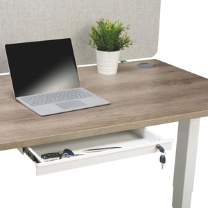 Lockable Under Desk Drawer - Shown mounted beneath the desk