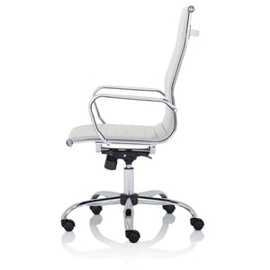 Luxury Executive Chair - White Colour - Side View
