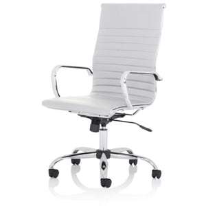 Luxury Executive Office Chair - White Colour - Studio Image