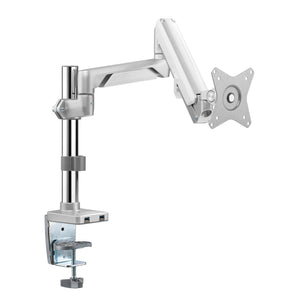 Novara 1 Monitor Stand - Silver - Front View - Studio Image