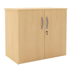 Office Storage Cupboard - Revilo - Small Cabinet - Beech - Studio Image
