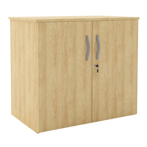 Office Storage Cupboard - Revilo - Small Cabinet - Oak - Studio Image