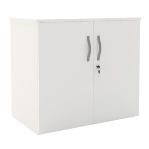 Office Storage Cupboard - Revilo - Small Cabinet - White - Studio Image