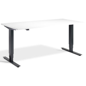 Office Bicycle Desk - Masta Spin - Anthracite Frame - White Top - Studio Image
