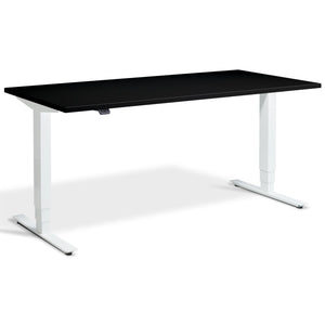 Office Bicycle Desk - Masta Spin - White Frame - Black Top - Studio Image